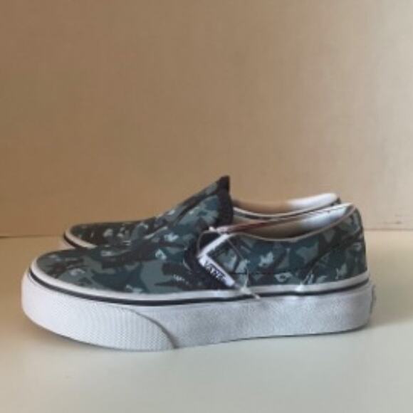 Vans Kids Classic Slip-On Shoe Animal Camo Parisian Night/True White 10.5K NEW - Picture 9 of 11